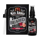 Man Arden Onion Beard Growth Oil, Hemp Seed Oil, 15 Actives for Beard Growth & Nourishment, 30ml