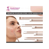 Majestique Blackhead Remover kit 4Pcs Proper Pimple Remover Tool - Blackhead Extractor Tool for Nose Face, Stainless Steel White Head Remover Kit for Men. Women