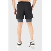 Fuaark Black Polyester Lycra Mens Gym Shorts ( Pack of 1 ) - None