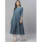 miravan - Blue Cotton Womens Anarkali Kurti ( Pack of 1 ) - None