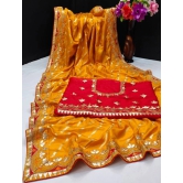 Beautiful Art Silk Saree with Blouse piece (Special Surprise Discount for Lucky customer)-Yellow