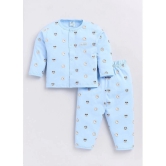 Dollar Blue Cotton Baby Boy T-Shirt & Trouser ( Pack of 1 ) - None