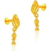 LUV FASHION Golden Jhumki Earrings ( Pack of 1 ) - Golden