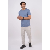 Men's Denim Blue  Pima Cotton Crew Neck