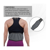 Hipkoo Sports Grey Non Leather Gym Belt - M