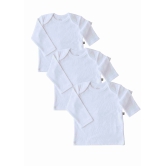 3pc Combo Pack White Long Sleeve Top (100% Cotton Interlock Biowash)