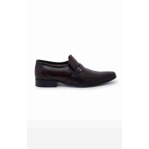 Mens Maroon Leather Formal Slip-ons