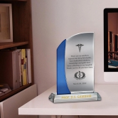 Customized Acrylic Trophy with Matter Printed For Corporate Gifting