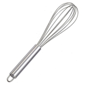 Dynore - Silver Stainless Steel New Whisk, Oil Brush, Spatula ( Set of 3 ) - Silver