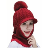 PENYAN Multi Color Woollen Womens Cap ( Pack of 1 ) - Multi Color