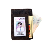 Leaderachi Genuine Vintage Hunter Leather Credit Card Wallet for Unisex..