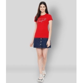 Fabflee Cotton Red T-Shirts - Single - XL