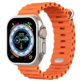 Life Like Ultra BT Calling Wireless Charging Orange Smart Watch