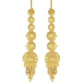 VIVASTRI Golden Jhumki Earrings ( Pack of 1 ) - Golden