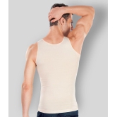 Dermawear - Beige Cotton Blend Men's Vest  ( Pack of 1 ) - L