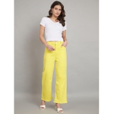 AngelFab - Yellow Denim Flared Women''s Jeans ( Pack of 1 ) - None