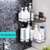 Metal Bathroom Corner Rack Storage Shelves