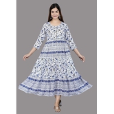 Smien - Navy Blue Cotton Women's Anarkali Kurti ( Pack of 1 ) - None