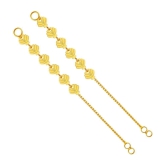 VIVASTRI Golden Ear Chain Earrings ( Pack of 1 ) - Golden