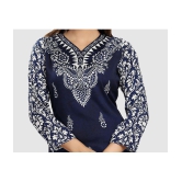 Meher Impex - Blue Crepe Womens Tunic ( Pack of 1 ) - None