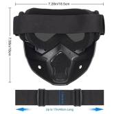 THRIFTKART UV Protected Black Riding Goggles ( Pack of 1 )