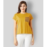 Miss Chase Cotton Yellow T-Shirts - XS