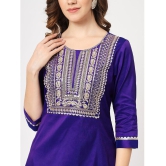 Pannkh Womens Festive Embroidered Kurta With Matching Pants - None