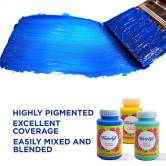 Fevicryl Acrylic Colour, Art  &Craft Paint, DIY Paint, Rich Pigment, NonCraking Paint for Canvas, Wood, Leather, Earthenware, Metal Ideal for Artists Lemon Yellow, 500ml