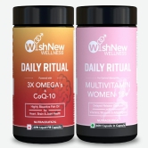 Wishnew Wellness Daily Ritual Women Duo: Daily Ritual Triple Strength Fish Oil + Daily Ritual Women 18+