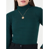 Long Sleeves Turtle Neck Cotton Fitted Top