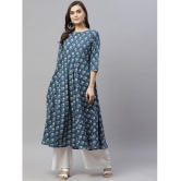 miravan - Blue Cotton Women's Flared Kurti ( Pack of 1 ) - None