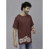 Rigo - Red 100% Cotton Oversized Fit Mens T-Shirt ( Pack of 1 ) - None