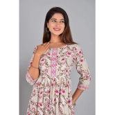 Smien Rayon Printed Anarkali Womens Kurti - Pink ( Pack of 1 ) - None