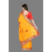 OFLINE SELCTION - Orange Silk Saree With Blouse Piece ( Pack of 1 ) - Orange