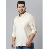 instaFab - Cream Cotton Oversized Fit Mens Casual Shirt ( Pack of 1 ) - None