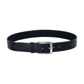 Leather World - Black 100% Leather Men's Formal Belt ( Pack of 1 ) - None