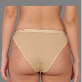 Madam - Beige Cotton Solid Womens No Panty Line ( Pack of 1 ) - None