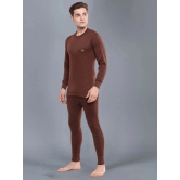 Dollar Pack of 1 Cotton Blend Mens Thermal Tops ( Brown ) - None