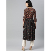 Glorious - Black Cotton Women's Flared Kurti ( Pack of 1 ) - None