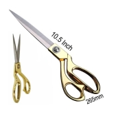 Professional Golden Steel Tailoring Scissors For Cutting Heavy Clothes Fabrics 10.5