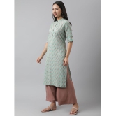 Divena - Green Cotton Womens Straight Kurti ( Pack of 1 ) - None