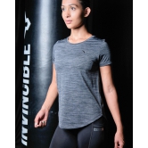 Invincible Women's Fitness Jacquard Tee-Black / 2XL