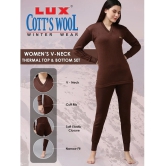 Lux Cottswool Cotton Blend Thermal Sets - Brown Pack of 1 - None