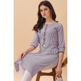 Glomee - Purple Cotton Women's Straight Kurti ( Pack of 1 ) - None