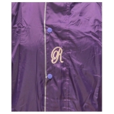 Goodluck Nylon Raincoat Set - Purple - XL