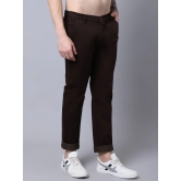 Rodamo  Men Brown Slim Fit Trousers