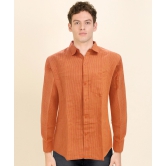 Cotton Shirt Full Sleeve Fine Line (Orange)-40