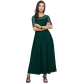 Sheetal associates - Green Crepe Women's Gown ( Pack of 1 ) - None