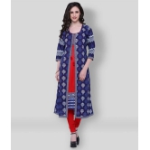 Divena - Multicolor Cotton Womens Double Layered Kurti ( Pack of 1 ) - S