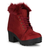 Saheb Maroon Ankle Length Chukka Boots - None